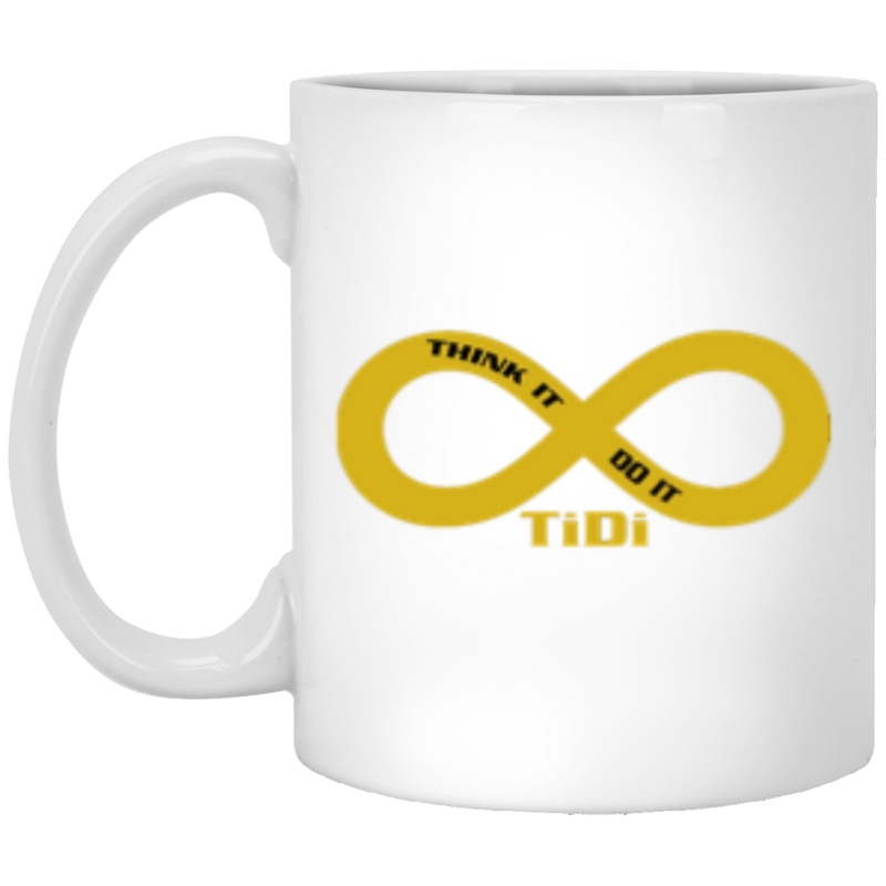 TiDi Logo - Think It Do It 11 oz. White Mug