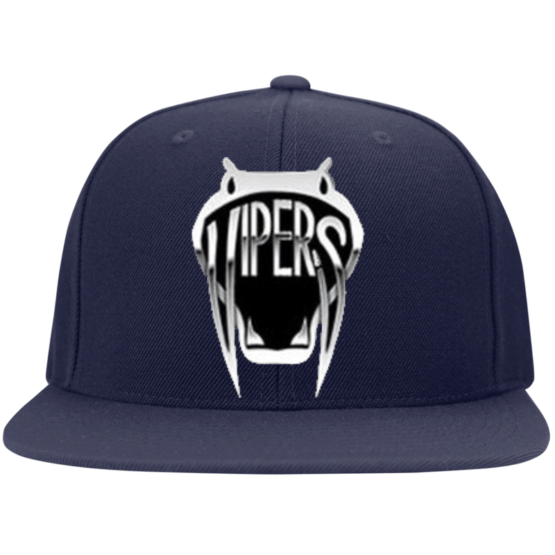 Pan Am Vipers Logo Flat Bill High-Profile Snapback Hat