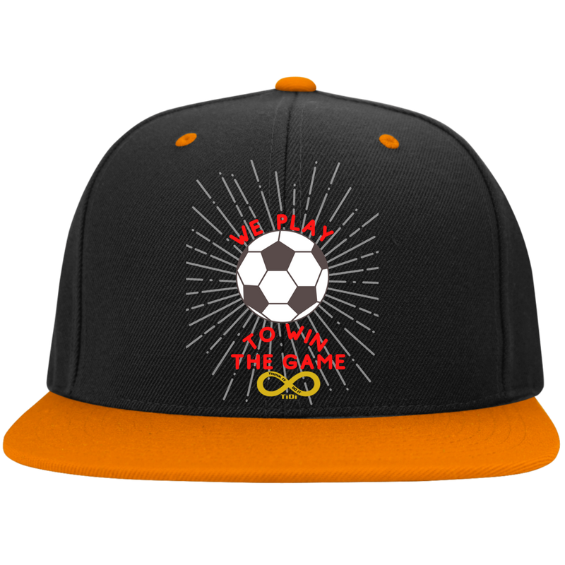 FLAT BILL HIGH-PROFILE SNAPBACK HAT - WE PLAY TO WIN